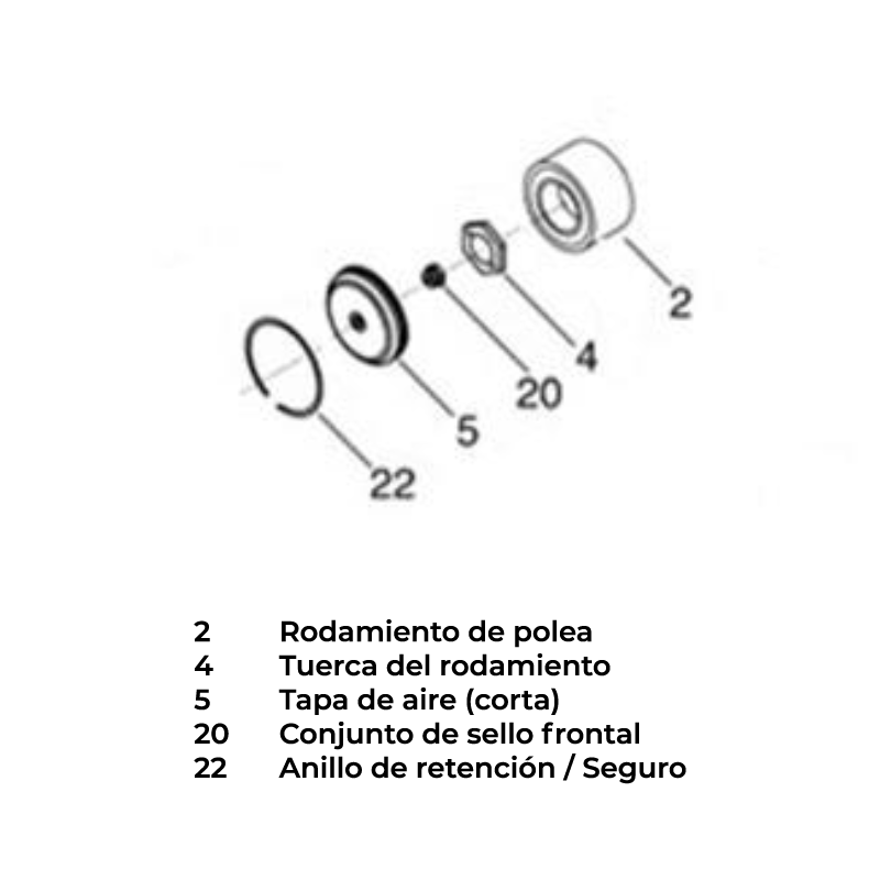 Kit de Rodamiento Fan Clutch 2 Velocidades - 39 mm