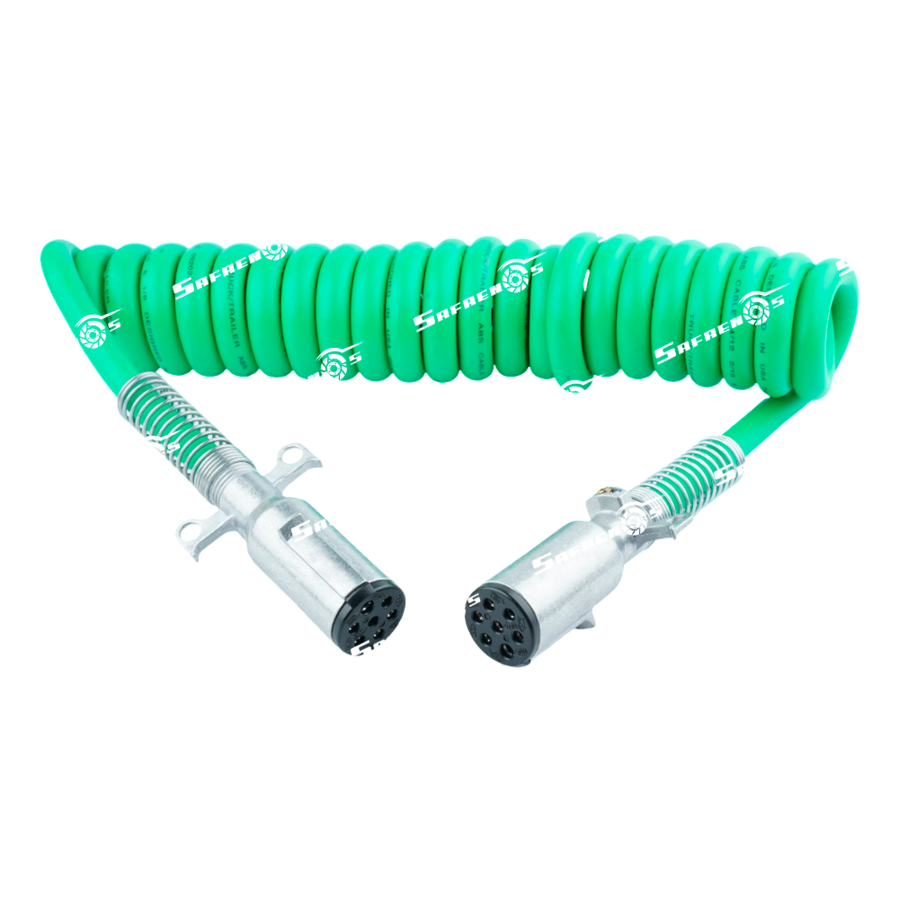 Cable 7-VIAS trailer armado en color verde largo 15-PIES - Image 2