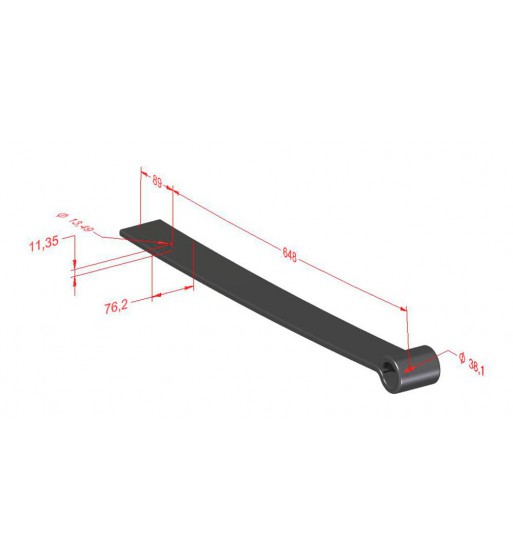 Hoja de Ballesta Once Trasera Ford 600 Piragua F700 Mod 67-73 IMAL