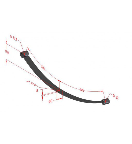 Hoja de Ballesta Principal Trasera Mazda BT50 4X4 M2007 IMAL