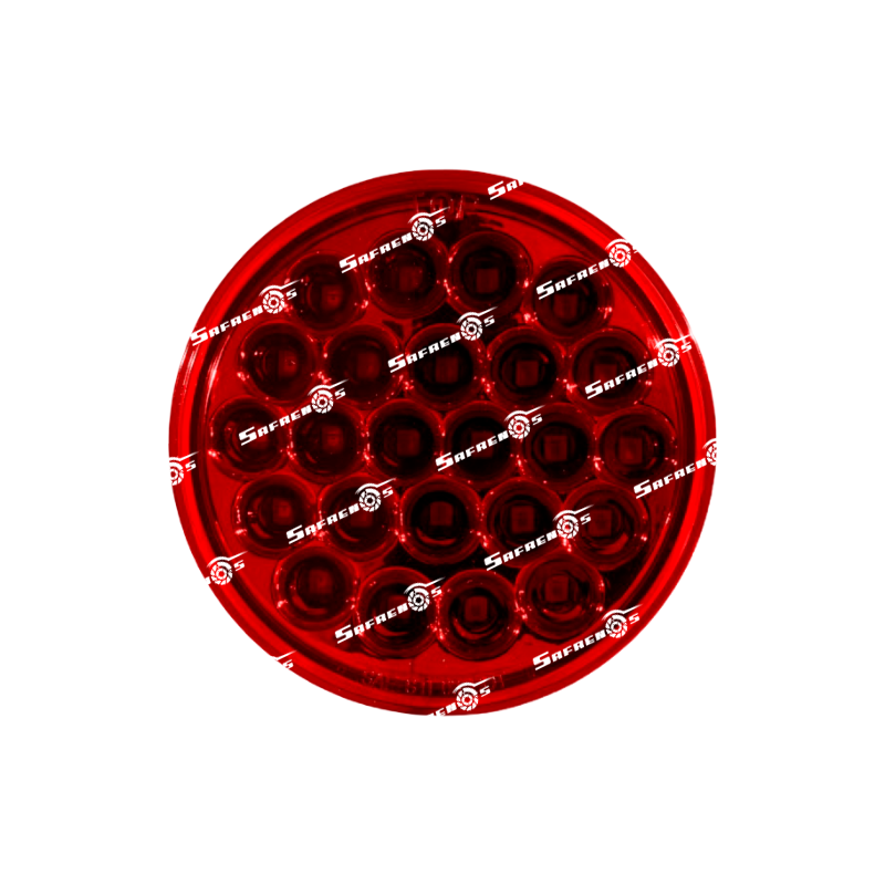 Lámpara Stop LED Stop Redonda (perlada) 4" 24 LED Roja MV KTC
