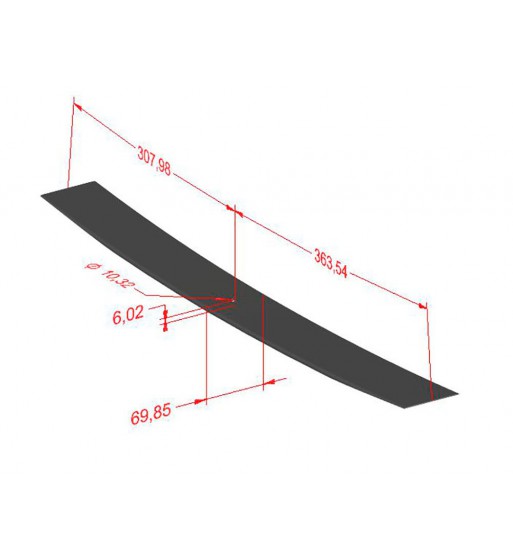 Hoja de Ballesta Cuarta Trasera Toyota Corto Fj40 M 80-81 4821060121 IMAL